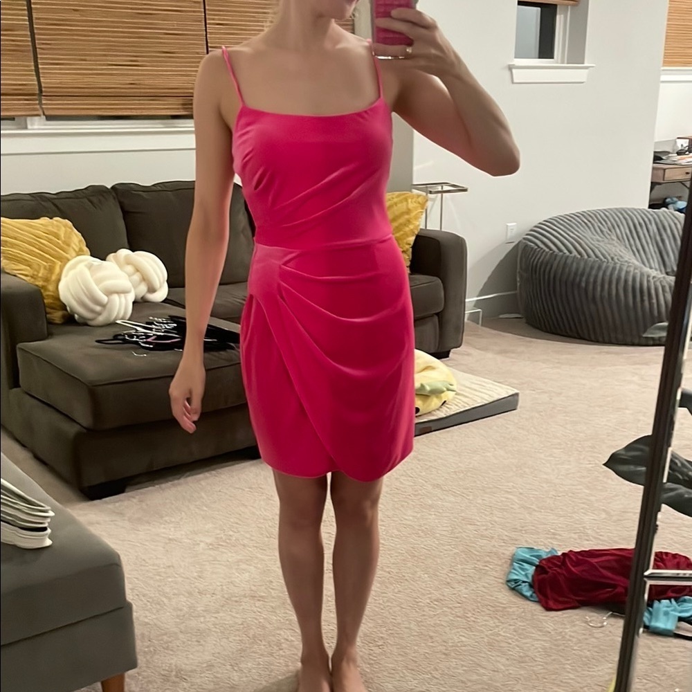 Betsy & Adam Vibrant Pink Mini Dress